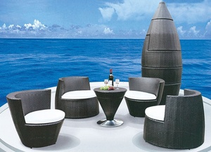 Set <span class=keywords><strong>da</strong></span> Pranzo e Lounge <span class=keywords><strong>da</strong></span> <span class=keywords><strong>Giardino</strong></span> Impilabile in 5 Pezzi con Cuscini Confortevoli, Risparmio sui Costi di Spedizione - Product Image 2