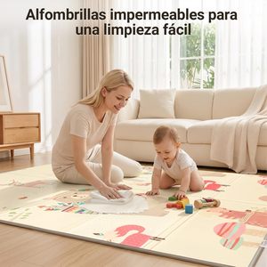 Alfombra <span class=keywords><strong>de</strong></span> Juego Plegable Grande para Bebés, Alfombra <span class=keywords><strong>de</strong></span> Espuma XPE para Gatear, Impermeable, Fácil <span class=keywords><strong>de</strong></span> Limpiar, para Tiempo Boca Abajo, Sala <span class=keywords><strong>de</strong></span> Juegos y Guardería - Product Image 3