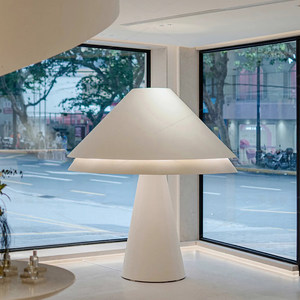 Cream Colored Floor <b>Lamp</b> 140cm Diameter Led Light Source Home Decor Living Room Bedroom <b>Study</b> Ambient Lighting Fixture - Product Image 3