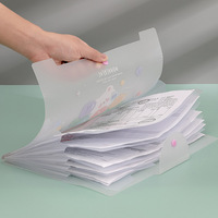 Carpeta de Archivo Acordeón Transparente A4, Multicapa, Bolsa de Almacenamiento de Gran Capacidad para Documentos Estudiantiles, Exámenes, Documentos de Plástico