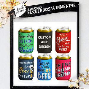 Sıcak satış özel Logo 3mm güdük tutucu moda Soda bira Coolie soğutucu süblimasyon toptan hediye için neopren Drinkware - Product Image 2