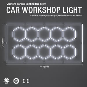 Светодиодный светильник для гаража DIY, шестиугольный, 8 секций, в форме соты, для автосервиса и детейлинга - Product Image 3