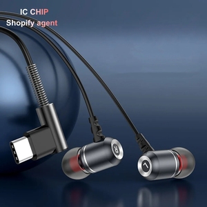 Logo personnalisé de haute qualité intra-auriculaire OEM Iem câble écouteur <span class=keywords><strong>casque</strong></span> <span class=keywords><strong>audiophile</strong></span> avec micro type C écouteur filaire - Product Image 2