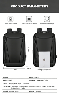 Mochila para Portátil 2026 con Puerto de Carga USB y Protección Antirrobo Impermeable, Mochila Profesional para Portátil para Viajeros Digitales - Product Image 2