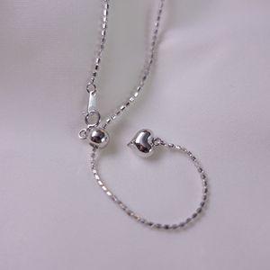 FYXL1262G 925 Sterling Silver Zircon <b>Box</b> Chain Necklace Adjustable Length 60cm Gold Plated White & Black Gift - Product Image 2