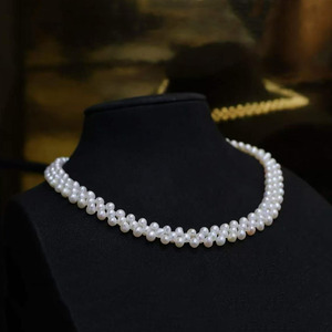 Handmade 14K Gold Filled Necklace 3.5-4mm Near Round High Luster Natural Freshwater Pearl <b>Choker</b> For Women Wedding Daily Jewelry - Product Image 2