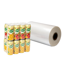 Film rétractable souple anti-humidité pour soufflage, film thermorétractable en POF/PE à prix abordable pour bouteilles d'eau minérale