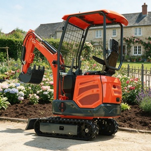 Envío <span class=keywords><strong>Gratis</strong></span>: Mini Excavadora de 1.2 Toneladas con Giro <span class=keywords><strong>Cero</strong></span> de Cola, Diésel, Pequeña Excavadora, Maquinaria de Movimiento de Tierras, Microexcavadora de Jardín - Product Image 1