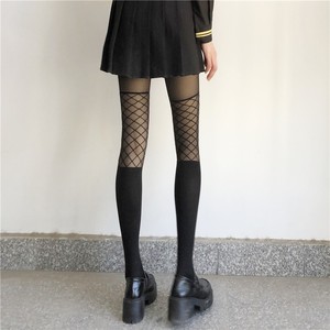 Chaussettes respirantes en nylon et soie pour femmes jeunes filles Sexy Girl Custom Print Foot Compression Stockings Transparent Knitted Weaving - Product Image 3