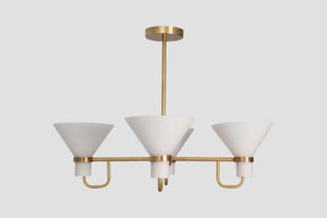 Lámpara de Techo LED Moderna de 4 Luces con Pantalla Metálica MCM, Estilo Sputnik, de Latón Hecho a Mano, para Hogar u Oficina - Product Image 4