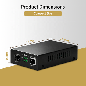 Convertitore di Media in Fibra Ottica SH <span class=keywords><strong>LINK</strong></span> 10G con Protezione da Sovratensione 6KV, Switch a 2 Porte da 40Gbps per Uplink Server Room e Dati Cloud - Product Image 5