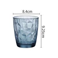 Verre à facettes Pebble 305 ml, ouverture 8,4 cm, hauteur 9,2 cm, deux couleurs, pour eau, jus et service quotidien à table