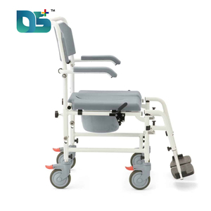 Nuevo diseño, marco de aleación de aluminio, altura ajustable, pedales plegables, asiento, orinal, orinal desmontable, inodoro, silla de ruedas - Product Image 4