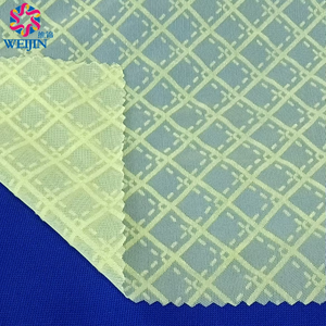 Patrón de teñido Diseño textil Punto 100% Poliéster Tul Power Mesh Flock Print Checkered Diamond Net Fabric para ropa <span class=keywords><strong>Vestido</strong></span> - Product Image 2