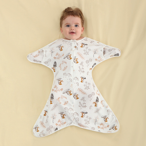 Vêtements pour bébés nouveau-nés, <span class=keywords><strong>gigoteuse</strong></span> pour enfants, tissu uni, <span class=keywords><strong>Tog</strong></span> 0.5, <span class=keywords><strong>Tog</strong></span> 1.0, 100% coton, bambou, <span class=keywords><strong>gigoteuse</strong></span> en tricot, sac de couchage - Product Image 2