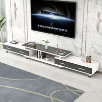 Nouveauté 2026 Table Basse de Luxe Moderne Style Européen et Meuble TV Couleur Noire pour Salon