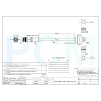 Kabel Koneksi T-Splitter M12 M-Code 6 Pin 2 Male 1 Female untuk Motor 3-Fasa, Otomasi Industri, Jaringan Distribusi Daya