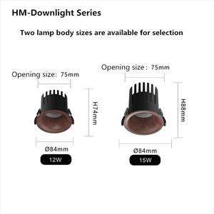 실내 <span class=keywords><strong>LED</strong></span> 다운라이트 원형 12W 15W 3000K 4000K 6000K 전압 AC220V(10%) 모던 <span class=keywords><strong>COB</strong></span> 거실 <span class=keywords><strong>LED</strong></span> 매입형 다운라이트 - Product Image 5