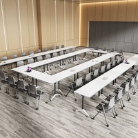 Table de conférence moderne modulaire rabattable Table de formation pliable pour le bureau et l'école Bureau pliant nouvelle génération