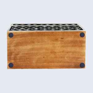Caja de joyería rectangular duradera moderna con incrustaciones de hueso MDF hecha a mano de primera calidad, organizador decorativo para anillos, accesorios para uso doméstico y hotelero - Product Image 5