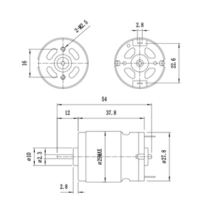 RS390/RS395 샘플 사용 가능 고속 12V 23600RPM 36.35W 마이크로 브러시 DC 모터 선외기 전동기 용 - Product Image 5