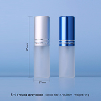 Botol Parfum Mini Kaca Frost SUMEEAR 5ml 10ml 15ml, Botol Sampel Isi Ulang dengan Tutup Pompa Semprot untuk Tester