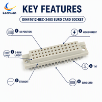 Connecteur Eurocard DIN 41612 à 48 broches, 3 rangées, haute intensité, prise femelle droite, 9001-2248 1C00a, prise PCB VMEbus
