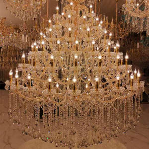 Lámpara de Araña Clásica María Teresa, Lámpara de Cristal de Lujo para Vestíbulo de Hotel, Villa, Atrio, Iluminación para Escalera de Caracol - Product Image 1