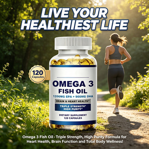 Huile de poisson <span class=keywords><strong>Oméga</strong></span> <span class=keywords><strong>3</strong></span> ODM OEM 1200mg <span class=keywords><strong>EPA</strong></span> 900mg DHA Triple Concentration Haute Pureté Sans Régurgitation Gélules Molles de Poisson des Grands Fonds pour la Santé du Cœur et du Cerveau - Product Image 4