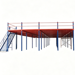 Vochtbestendig anti-roest 2-laags stalen zwaarbelastbaar industrieel mezzanine-opslagplatform 500kg/m² draagvermogen poedercoating - Product Image 1