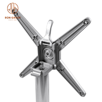 Base de Table pliante en aluminium, cadre de Table à manger pour Restaurant Commercial en plein air, pieds de Table basse chromés en métal