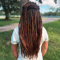 WMeches Naturelle Rastas Dreadlocks Cheveux Humains 0.6cm Loc Extensions Handmade Locks Cheveux Naturels Crochet Dreadlocks Tressage Cheveux