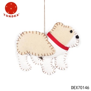 Meraviglioso Feltro Cane Fatto A Mano Decorazioni Di Natale - Product Image 6
