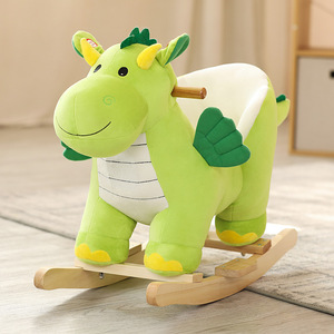 Cadeira de Balanço Dinossauro para Bebês em Madeira com Música - Brinquedo de Presente de Aniversário - Product Image 4