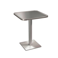 Ensemble de tables et chaises de style industriel en acier inoxydable pour cafés, salons de thé, snack-bars et pâtisseries, idéal pour les influenceurs