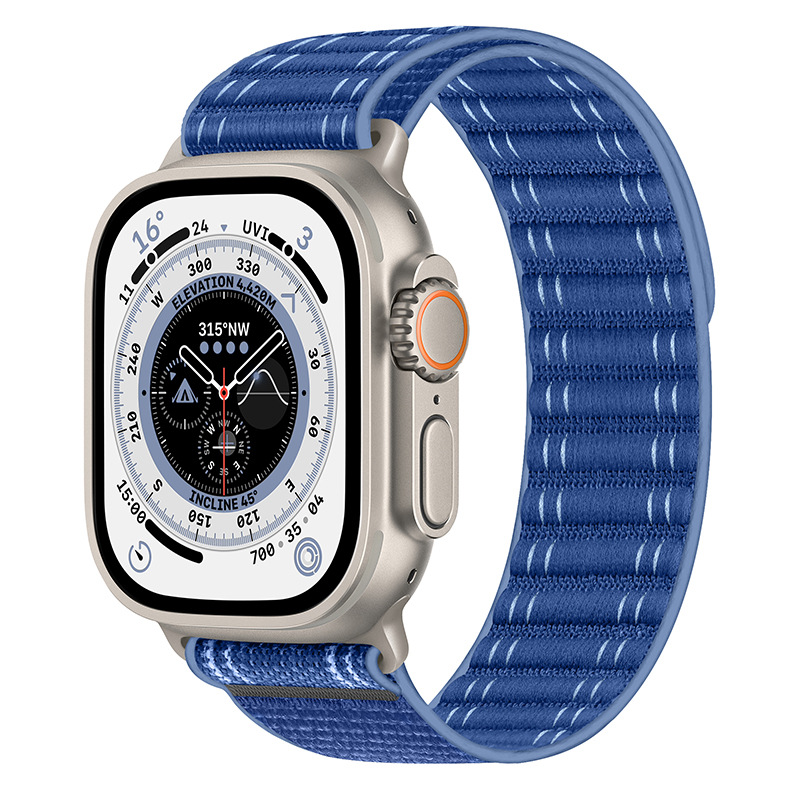 New Woven Nylon Loop Watch Strap for Apple Watch Series 10/9/8/7 Band 46mm 49mm 45mm 44mm Bracelet Ultra Wristband Belt Sports