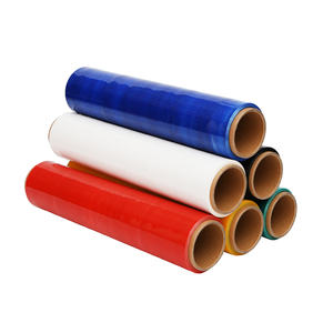 LLDPE-Película de envoltura elástica práctica, paquete de mano, película de envoltura elástica roja, película de plástico - Product Image 6