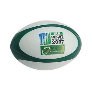 Porte-clés anti-stress rugby avec logo personnalisé - Cadeau promotionnel imprimé en sérigraphie, design créatif de haute qualité en mousse PU, motif dessin animé - Product Image 1