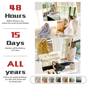 Manta de Lujo <span class=keywords><strong>Toscana</strong></span> para Cama Doble, Manta de Conejo Rosa de Doble Cara, Manta Moderna Suave con Textura de Burbujas, Mantas Decorativas de Piel Sintética - Product Image 6