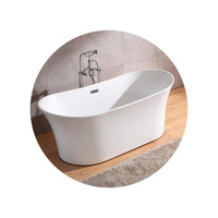 Baignoires autoportantes de luxe en acrylique, forme ovale, style minimaliste moderne, baignoire autoportante pour salle de bain