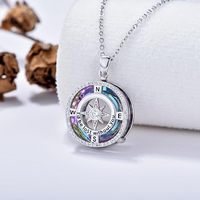 Colección de Collares de Brújula Personalizables, Multi-Estilo, a la Moda, Plata 925 con Incrustaciones de Circonio, Collar con Colgante Retro