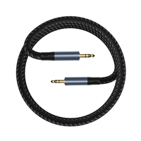 Câble AUX tressé 3,5 mm mâle vers 3,5 mm mâle, neuf, connecteurs plaqués or 24 carats, noyau en alliage d'aluminium, conception anti-emmêlement, téléphone portable