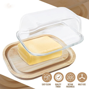 Mantequillera Rectangular de Bambú con Tapa, a Prueba de Humedad, para Conservar la Frescura de los Alimentos, Almacenamiento de Alimentos para la Cocina - Product Image 3