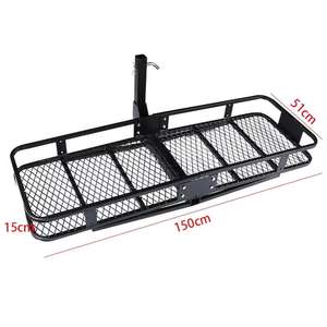 Porte-bagages arrière de <span class=keywords><strong>voiture</strong></span> 59x20 pouces, capacité 500 LBS, panier de <span class=keywords><strong>remorque</strong></span>, adaptateur 2-en-1, kit carrosserie pour accessoires extérieurs de voyage - Product Image 2