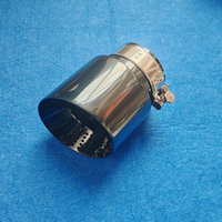 Punta de escape de 4 pulgadas para Jaguar XEL, negro titanio mate, acero inoxidable 304, estilo Akrapovic, silenciador corto, tuning