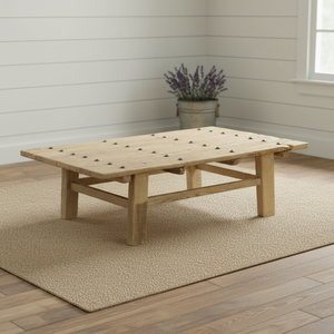 Tavolino da Caffè Antico Cinese in Legno <span class=keywords><strong>con</strong></span> Rivetti - Product Image 1