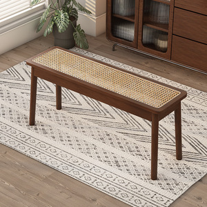 Banco Largo de Bambú y Ratán, Estilo Japonés, Estructura de Madera Maciza, Mueble Resistente para Sala de Estar, para Niños y Adultos, Patentado y Personalizable - Product Image 2