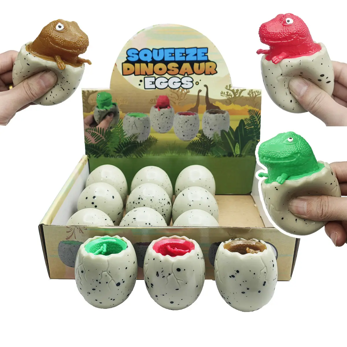 Nieuwe Stress Relief Speelgoed Random Pack Zachte Dinosaurus Eieren Squishy Knijp Speelgoed Voor Kinderen Squishy Fidget Speelgoed