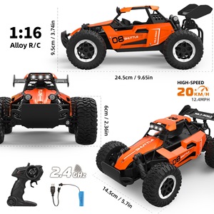 Coche RC de Metal a Escala 1:64 2.4G con Luz LED, Vehículo Todoterreno 2WD con Control Remoto, Juguete de Escalada para Exteriores, Regalos para Niños - Product Image 3