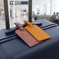 Étiquettes de sac en cuir PU de haute qualité, étiquettes de sac de voyage de luxe pour hommes et femmes, cadeau
